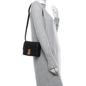 Celine Small Classic Box Bag Black Calfskin Gold Hardware Crossbody